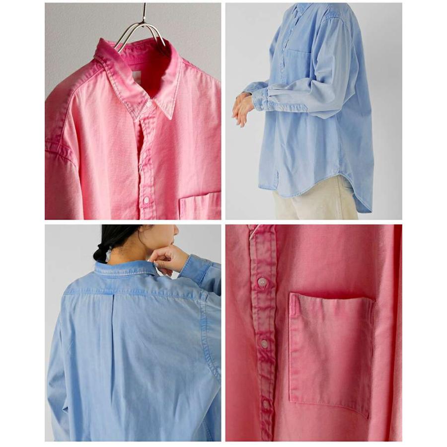 tsuzuli（ツヅリ） コットン オーバーサイズ オックスフォード シャツ