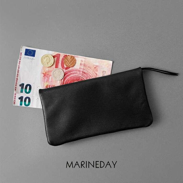 KMRii ゴートスキン レザーロングウォレット ブラック MARINEDAY マリンデイ MARINE DAY ゴートスキン レザー ロング