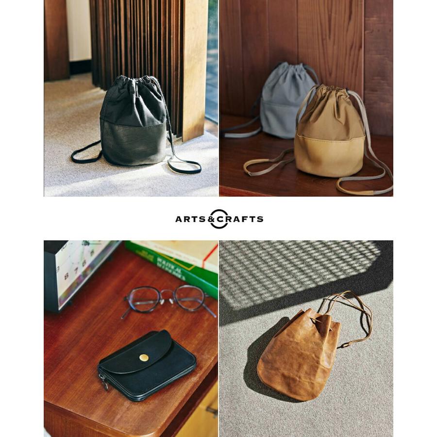 アーツアンドクラフツ Arts&Crafts ベジタブルホースレザー ポーチバッグM VEGETABLE HORSE LEATHER drawstringspouch-same1 | ARTS & CRAFTS | 06
