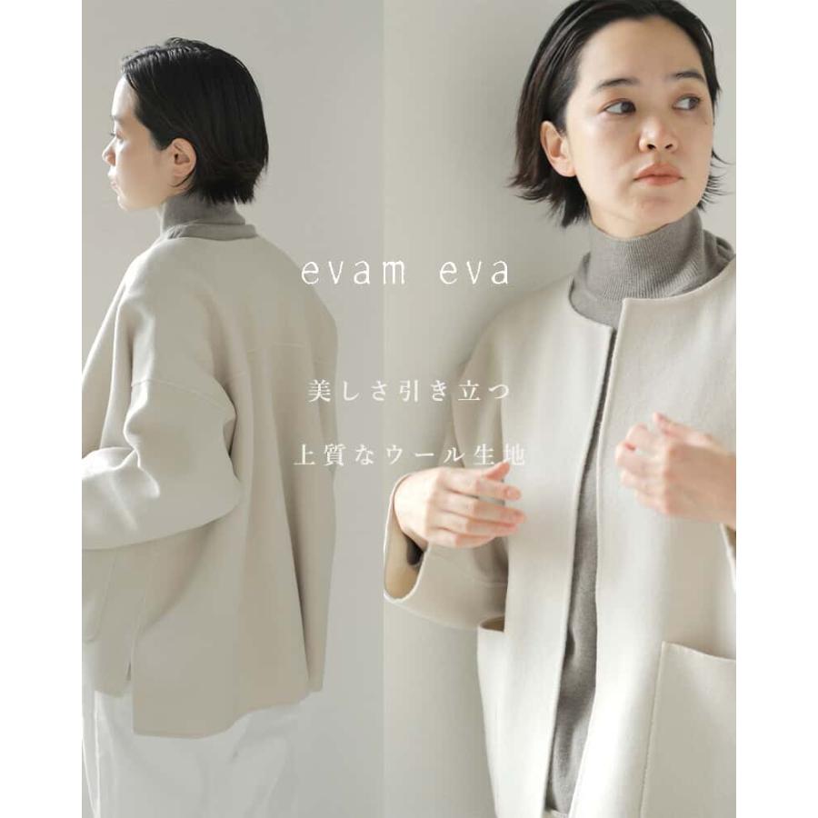 evam eva エヴァムエヴァ ウール ショート コート e233t160 レディース 