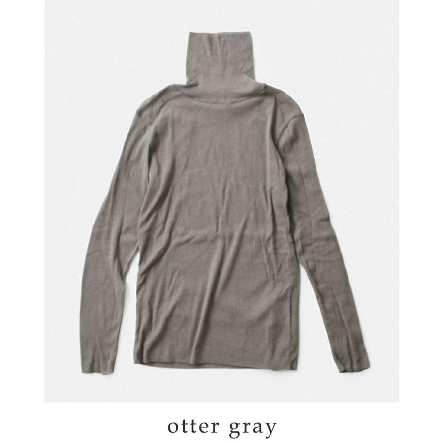 【試着のみ】evam eva コットン タートルネック　オターグレー M 一回のみ着用】evam eva コットン タートルネック オターグレー M