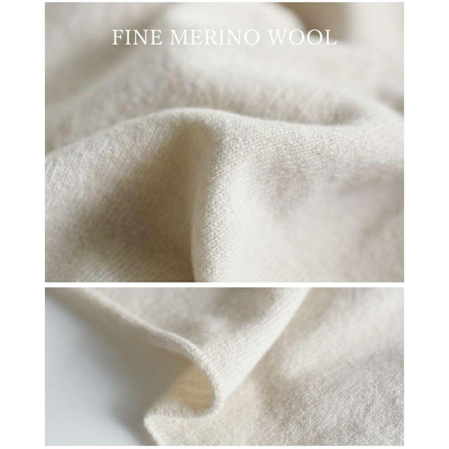 evam eva エヴァムエヴァ ファインメリノ ウール ニット プル