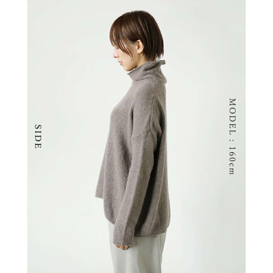 evam eva（エヴァムエヴァ） アルパカ リリー タートルネック ニット