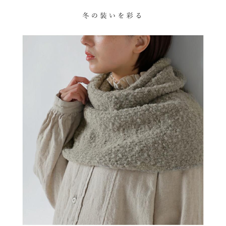 evam eva スヌード　ゆったり　アルパカ　ウール　ナイロン　F グレー evam eva（エヴァムエヴァ） アルパカ ウール スヌード e253g182