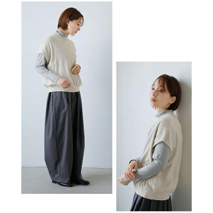 evam eva エヴァムエヴァ コットン ベスト e253k022 レディース