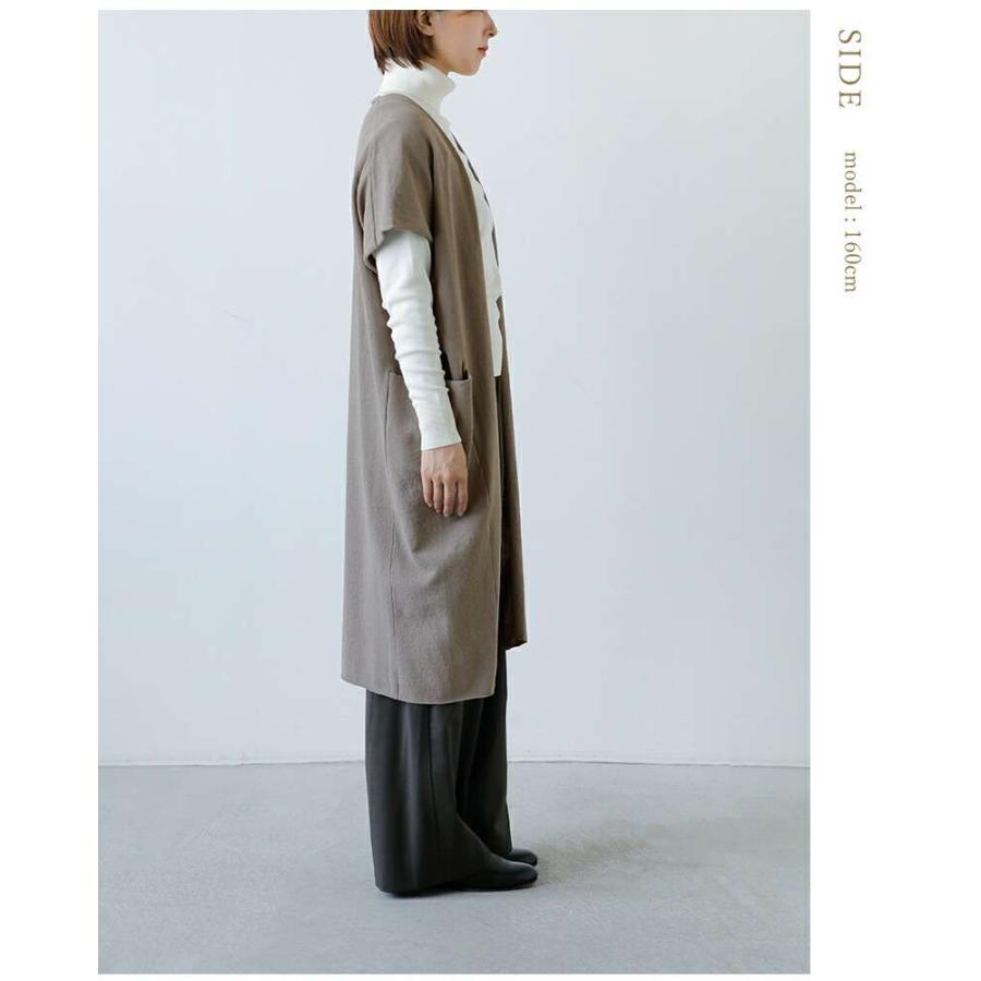 evam eva（エヴァムエヴァ） コットン ロング ベスト e253k024