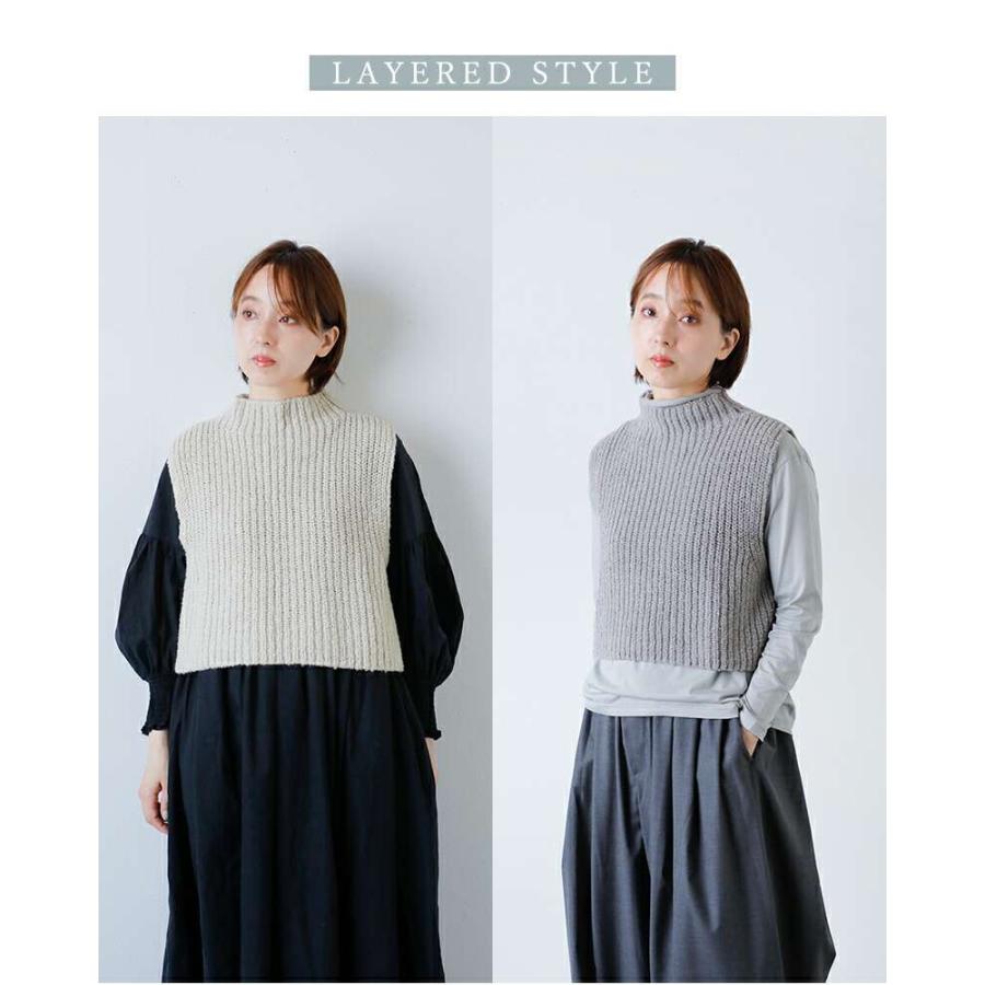 evam eva（エヴァムエヴァ） ウール アルパカ アゼ ベスト e253k053