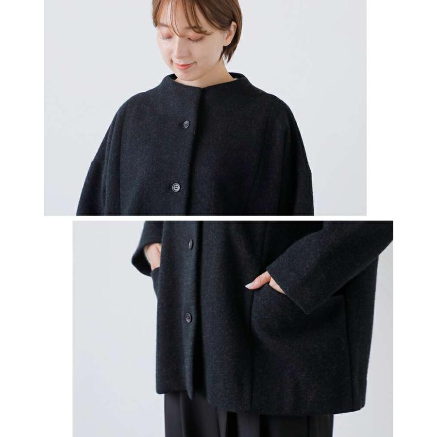 evam eva エヴァムエヴァ プレス ウール ショートコート