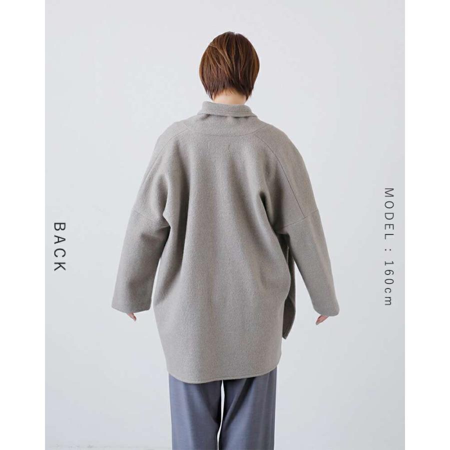 evam eva（エヴァムエヴァ） プレス ウール ローブ e253k092