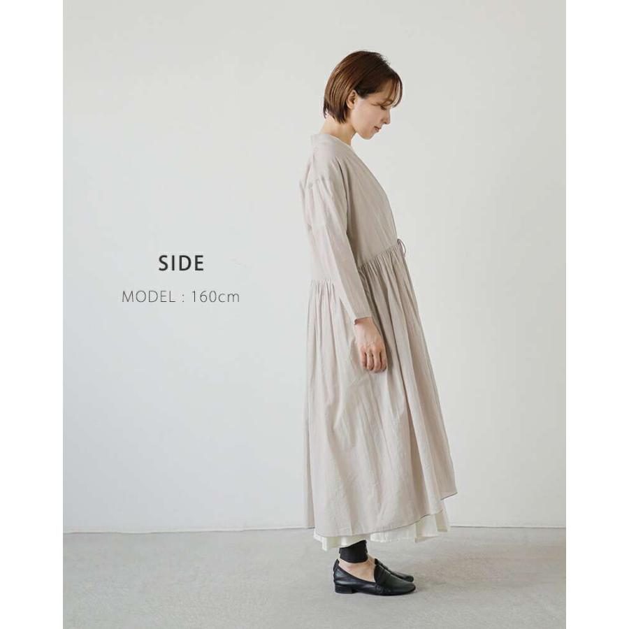 evam eva（エヴァムエヴァ） コットン ギャザー ローブ e253t021
