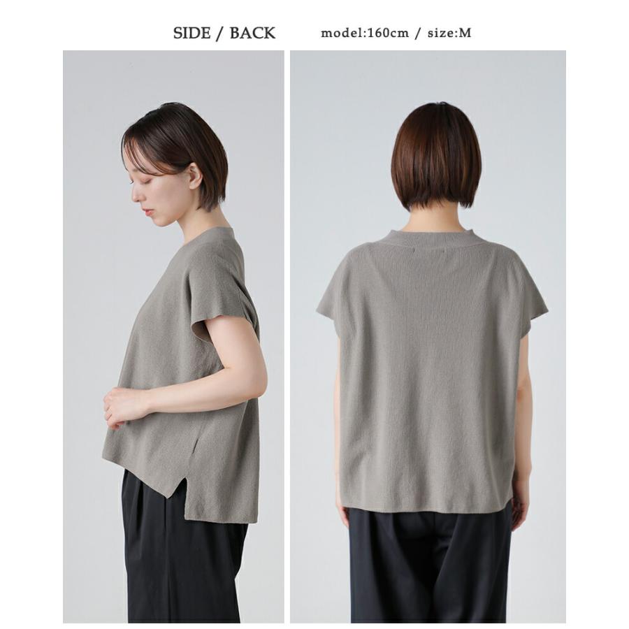 evam eva エヴァムエヴァ コットンスリーブ　M グレージュ　タンクトップ evam eva｜ladies',tops
