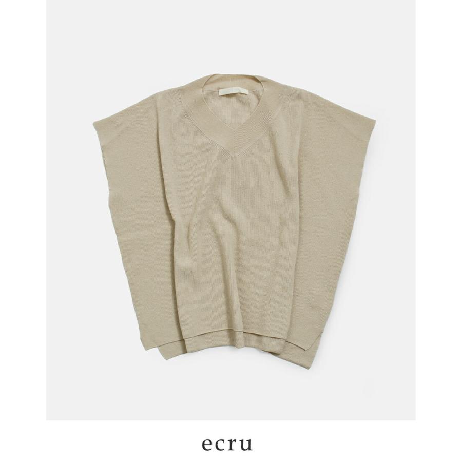 ＊おーくみです＊evam eva  コットンカシミヤVネックプルオーバー evam eva｜linen cotton V neck pullover｜ladies',tops