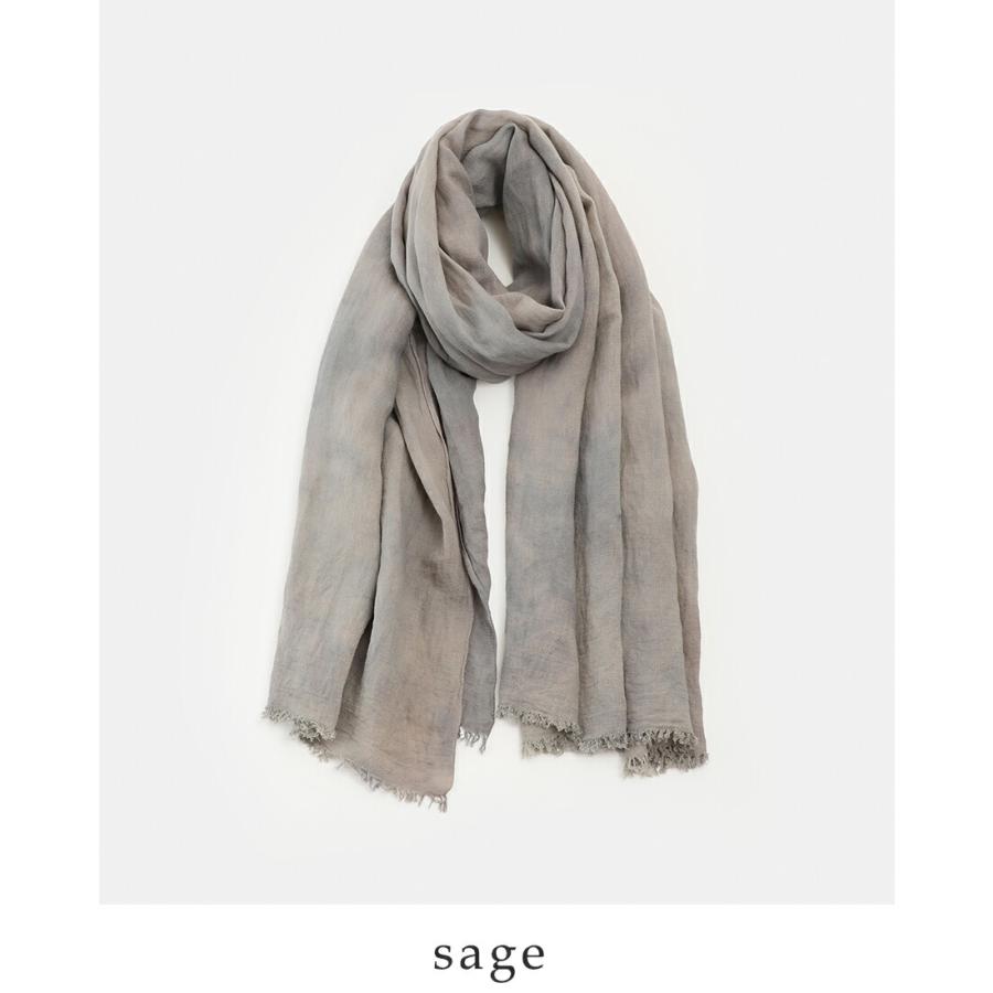 evam eva（エヴァムエヴァ） コットン リネン ボカシ ストール