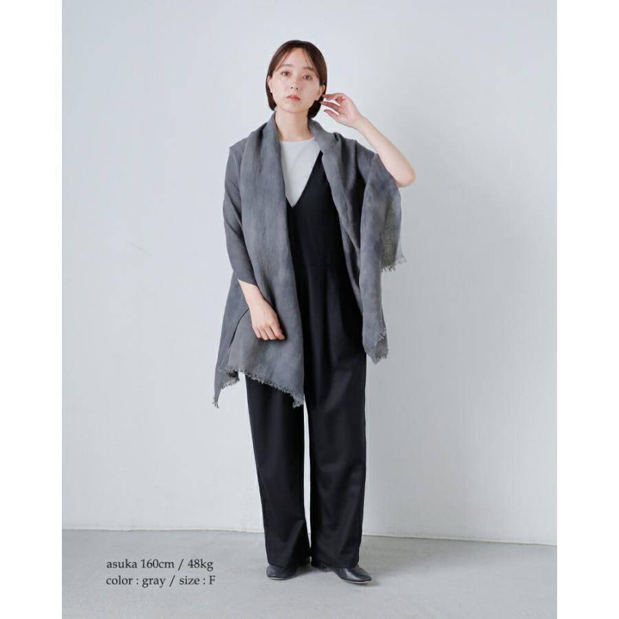 evam eva（エヴァムエヴァ） コットン リネン ボカシ ストール