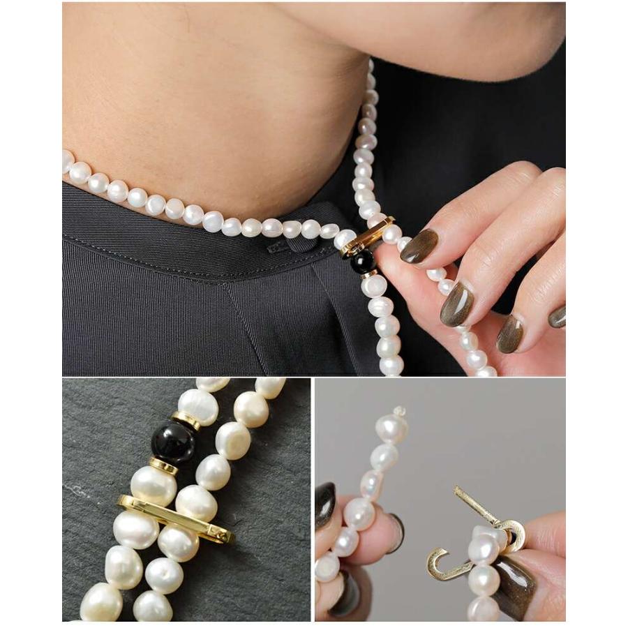 EO イオ パール ミックス ラリエット ネックレス Pearl mix lariat