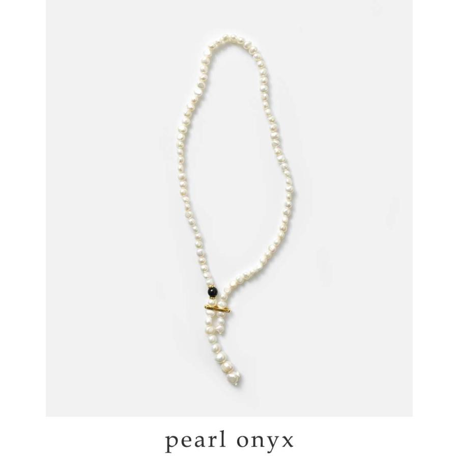 EO イオ パール ミックス ラリエット ネックレス Pearl mix lariat