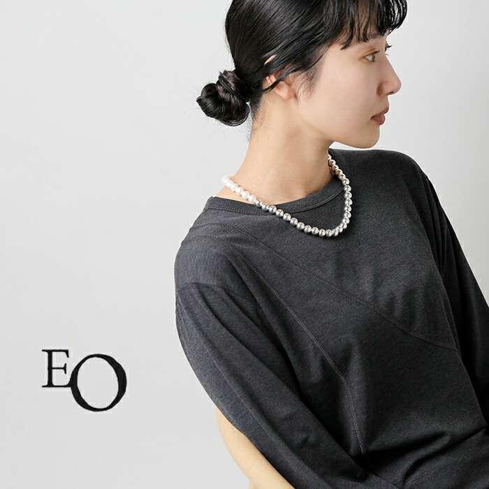 EO イオ メタリックボール 淡水パール ネックレス Hollow Ball