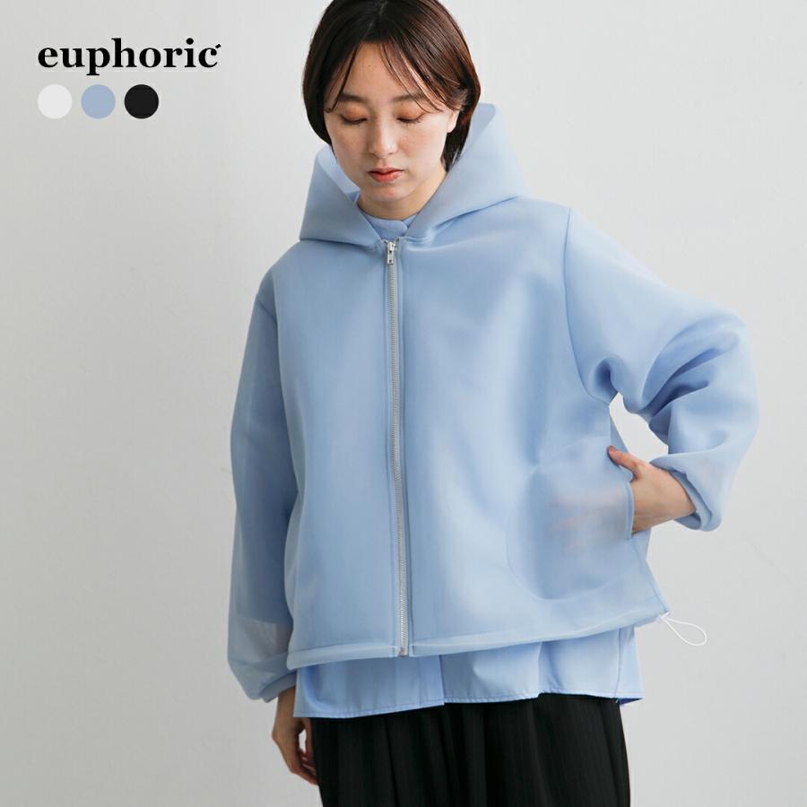 ユーフォリック euphoric' シアー ダンボール パーカー Sheer Parka eu