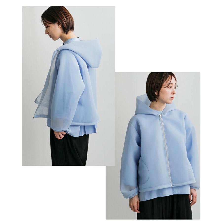 ユーフォリック euphoric' シアー ダンボール パーカー Sheer Parka eu