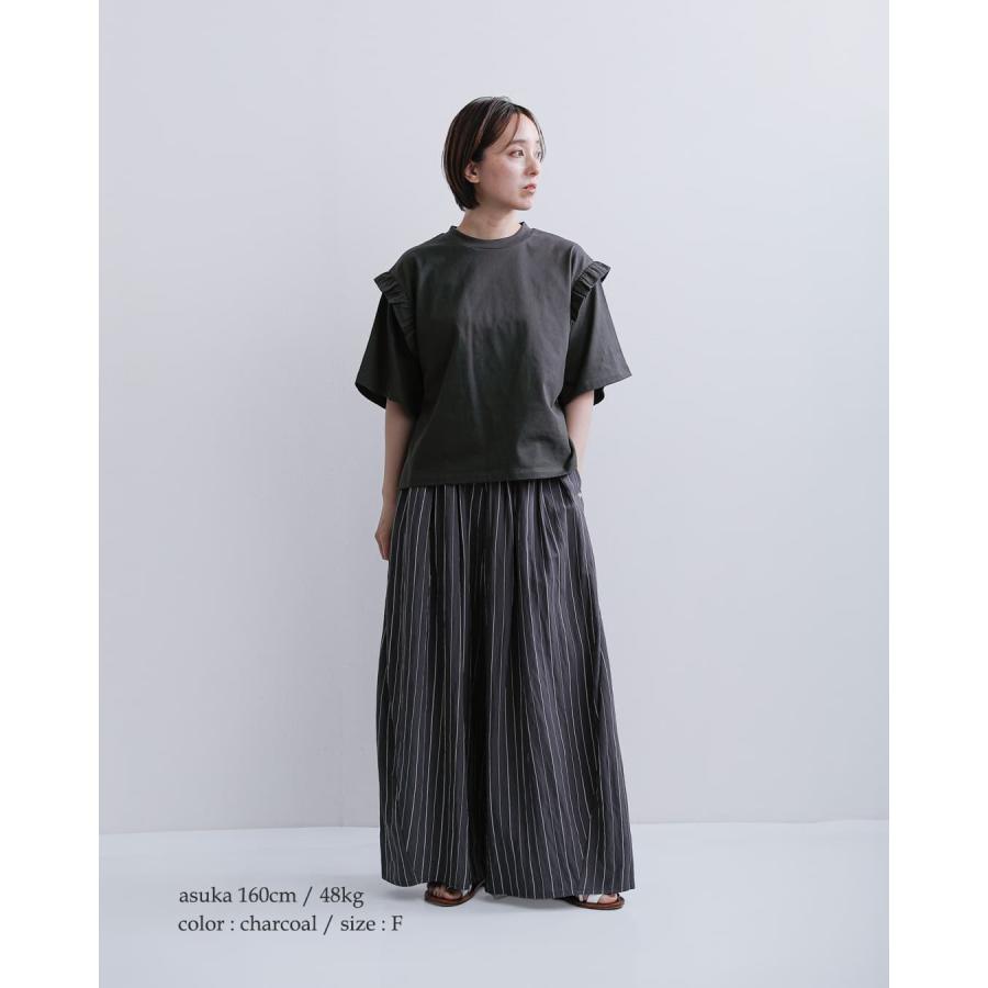 ユーフォリック euphoric' コットン ジャージー フリル Tシャツ Frill