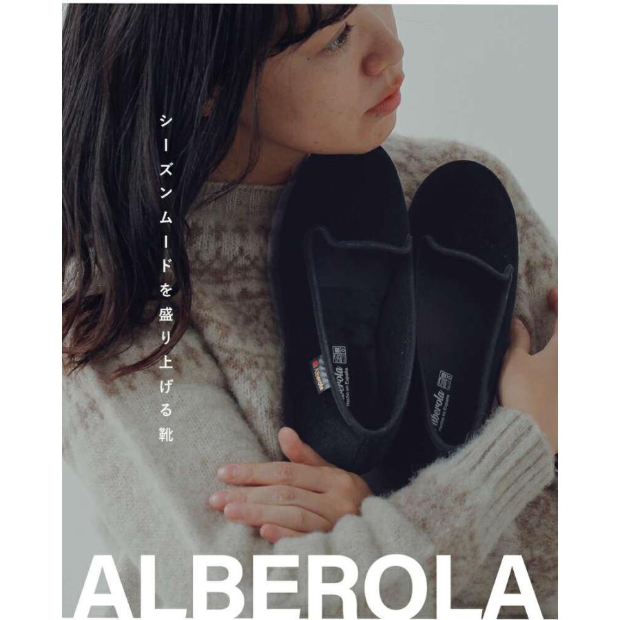 ALBEROLA（アルベローラ） ベロア フラット オペラ シューズ f30574