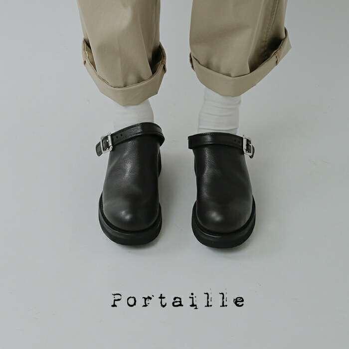 Portaille ポルタユ レザー 2way ビブラム ソール サボ サンダル