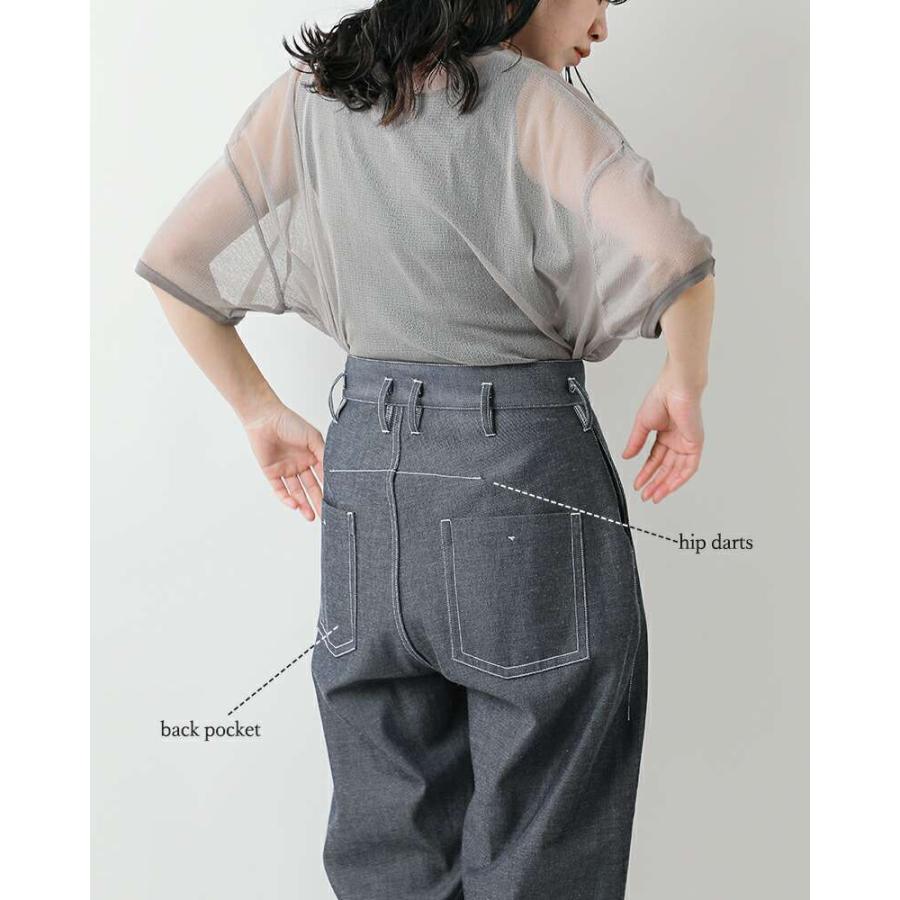 FIRMUM フィル マム 強撚 コットン混 ハイウエスト ドライデニム