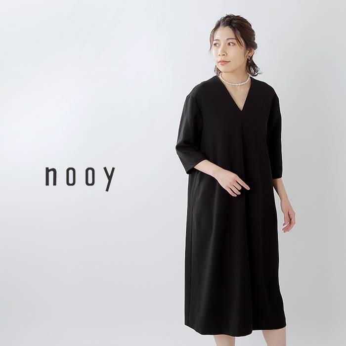 42 割引贅沢屋の Nooy ヌーイ ウォッシャブルダブルクロスブラックドレープドレス Fop01s ワンピース チュニック レディースファッション ファッション Solcaloja Med Ec