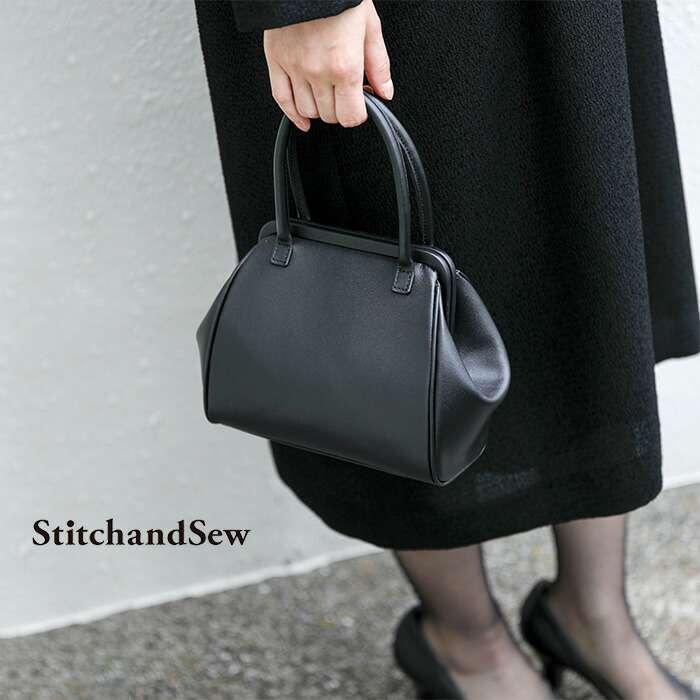 XSサイズ 黒スムースレザー×カスタム スターパッチミニトートバッグ StitchandSew（ステッチアンドソー） スティッチアンドソー スムース