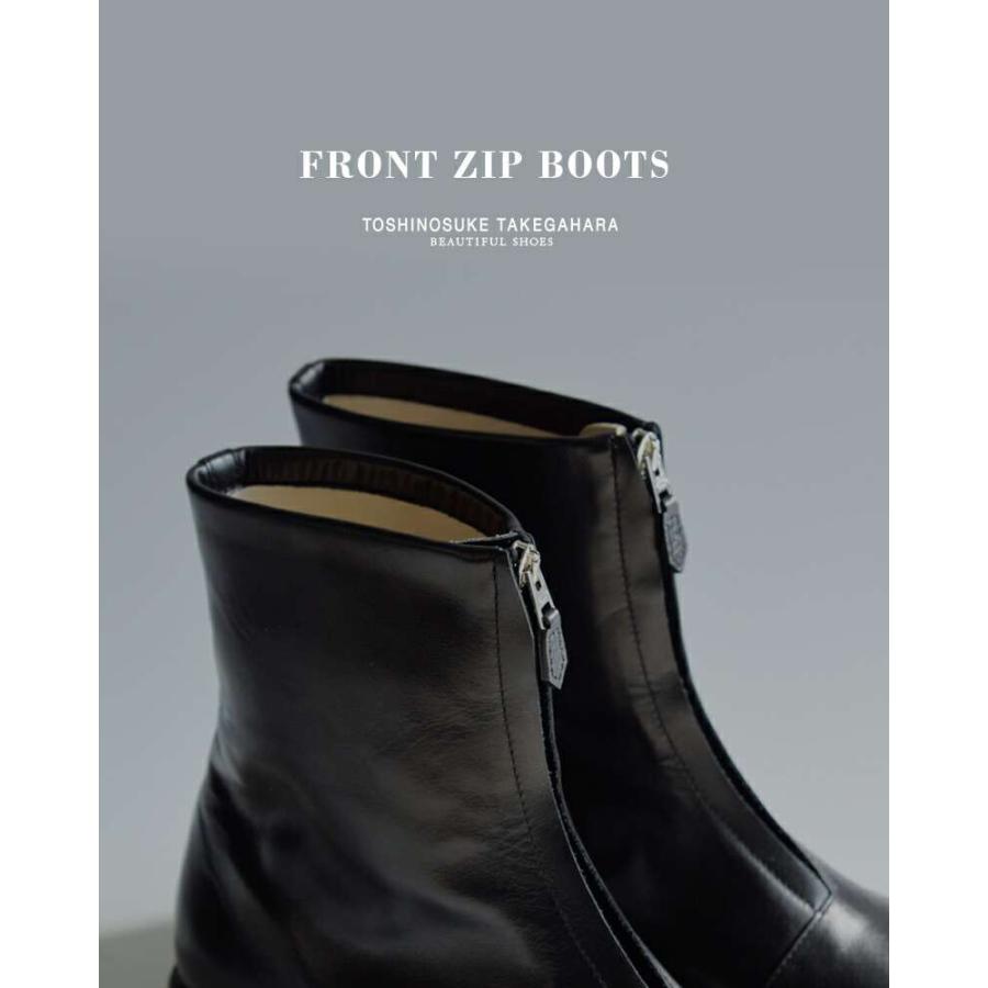 BEAUTIFUL SHOES ビューティフルシューズ キップレザー フロントジップ