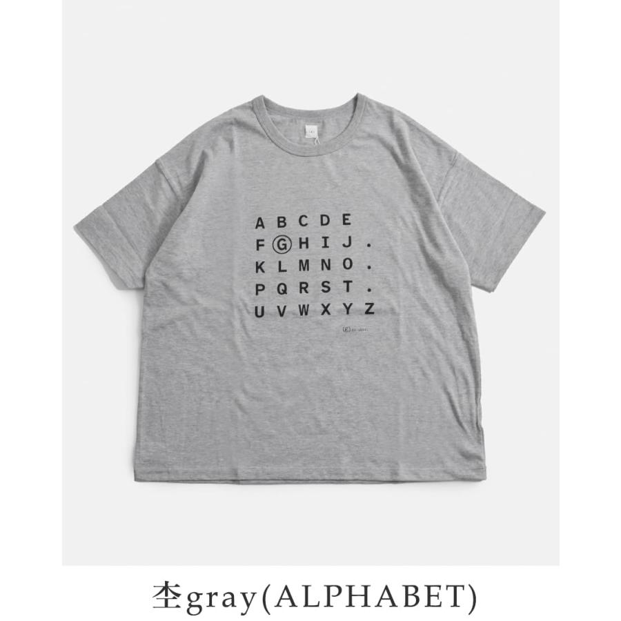グラム g コットン 天竺 プリント Tシャツ COMMENT ALPHABET CHEETAH g