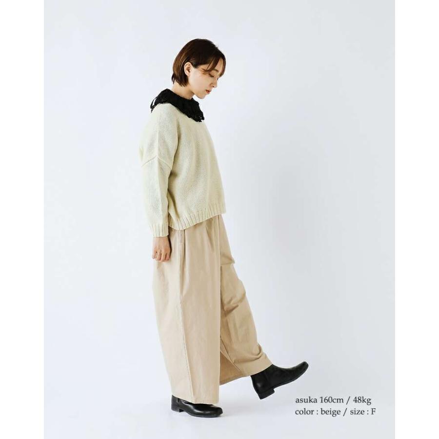 グラム g リラックス コットン ワイド パンツ g-619 レディース