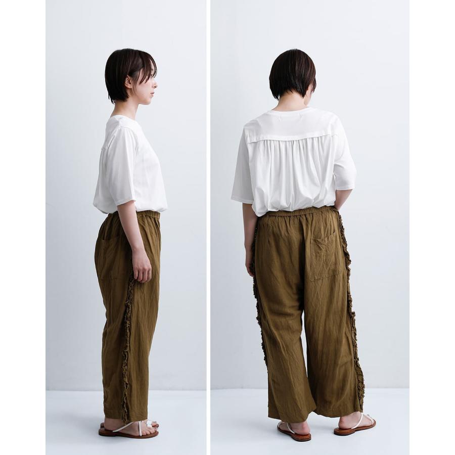 Gauze#（ガーゼ） リネンビスコース ビビアン パンツ LINEN VISCOSE
