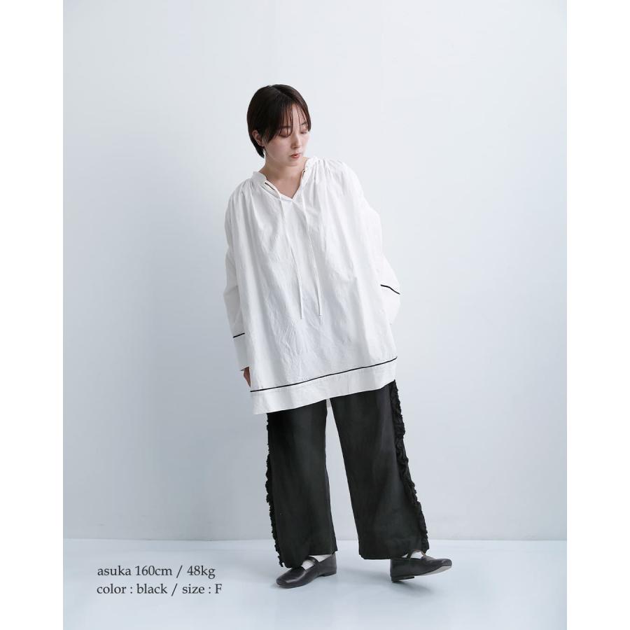 Gauze#（ガーゼ） リネンビスコース ビビアン パンツ LINEN VISCOSE