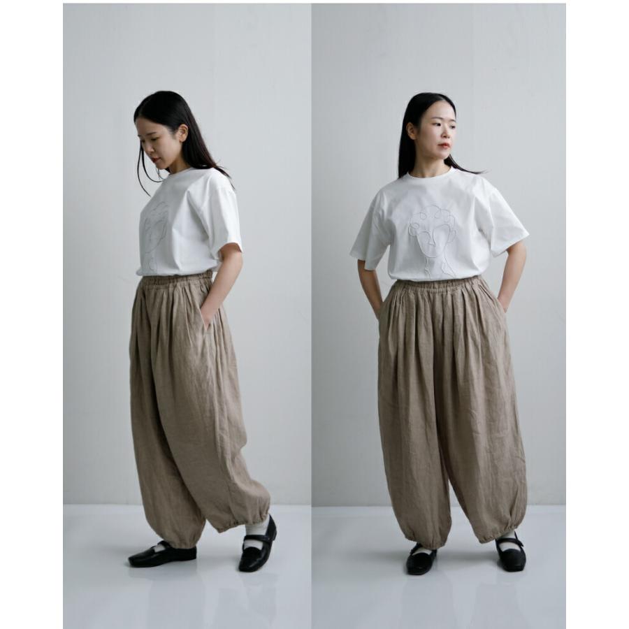 coco95Ameri NEWS PAPER JACQUARED 正規品 Gauze#（ガーゼ） リネン テーパードパンツ LINEN ameri PANTS g1164