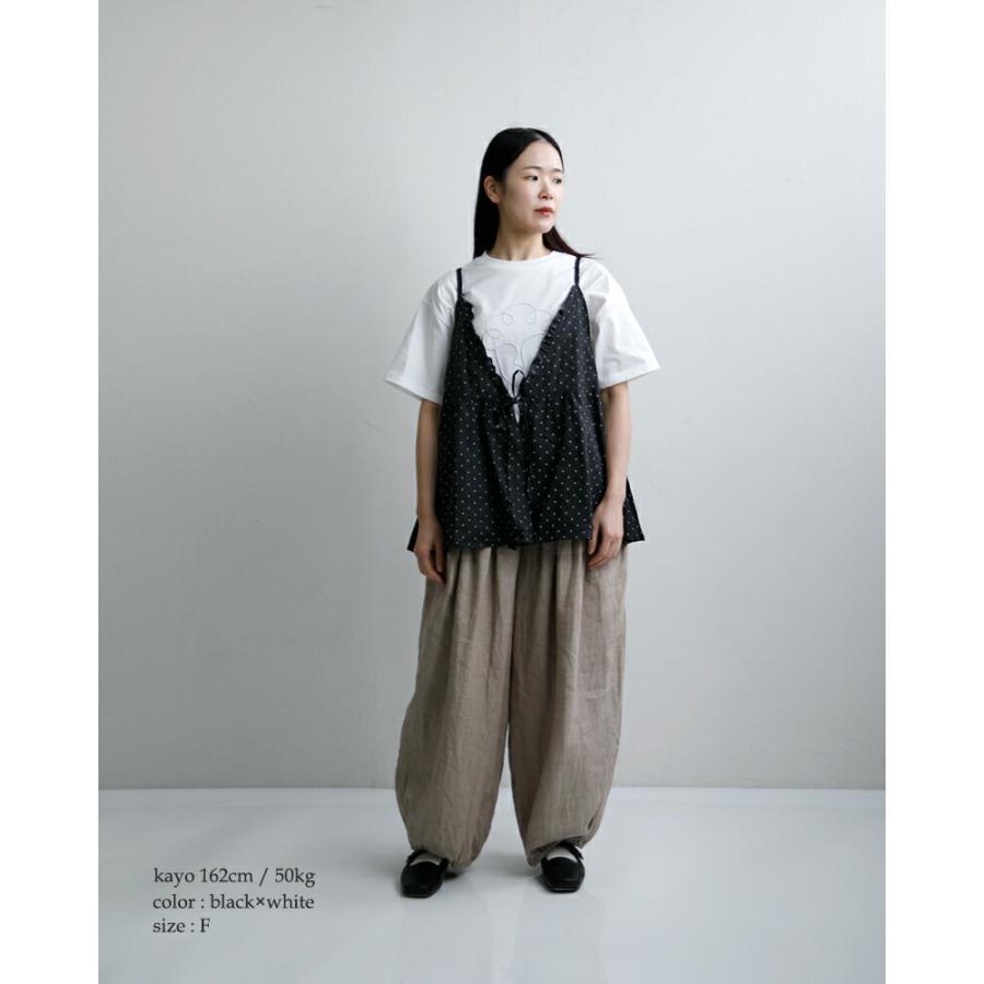 Gauze#（ガーゼ） ラミーリネン 2way スモールドット カシュクール