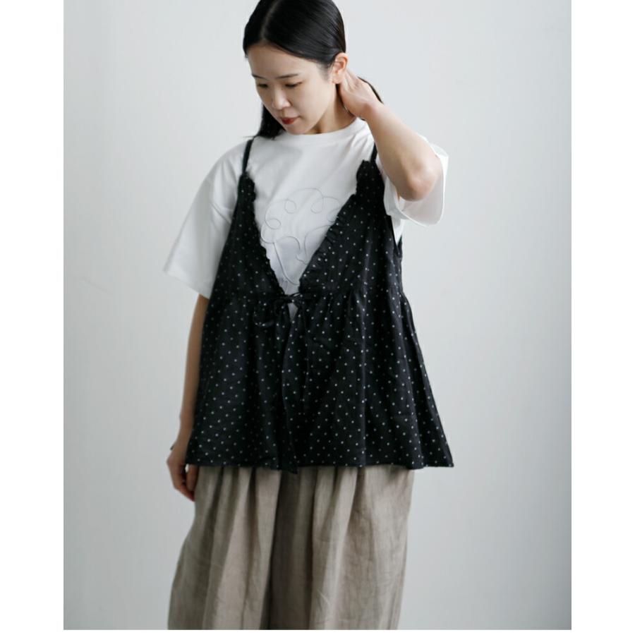 Gauze#（ガーゼ） ラミーリネン 2way スモールドット カシュクール
