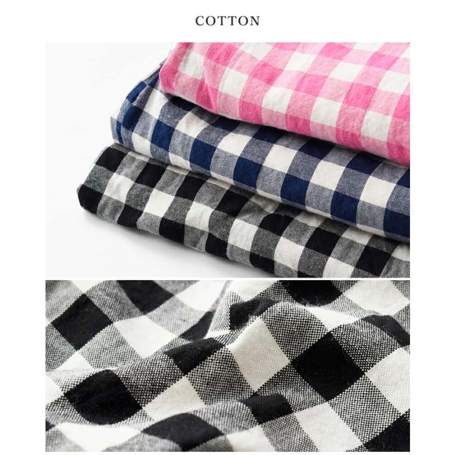 Gauze#（ガーゼ） コットン ギンガム シン ルーミーパンツ GIMGHAM SIN