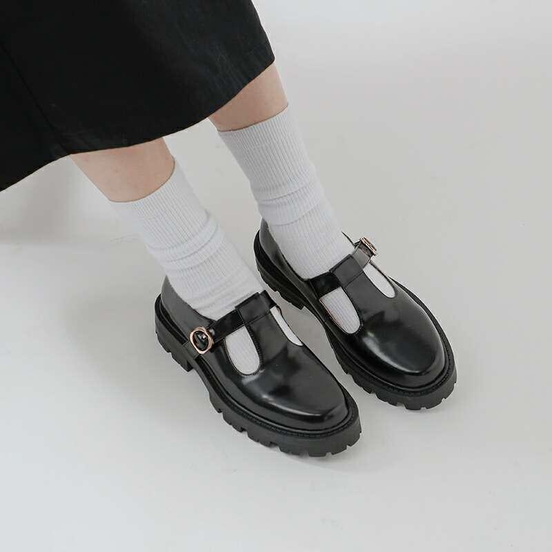 アルテサノス ARTESANOS カウレザー Tストラップ シューズ gu12-526-10