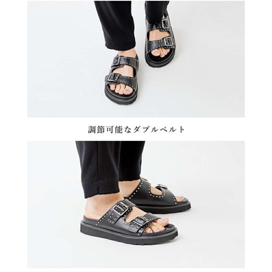 MOHI 【クーポン対象】モヒ カウレザー ダブルベルト スタッズ MOHI 【クーポン対象】モヒ カウレザー ダブルベルト スタッズ