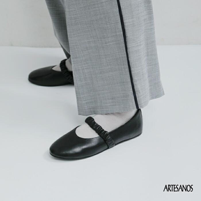 アルテサノス ARTESANOS カウレザー ベルト バレエシューズ gu5-675-se レディース 春夏 2026ss新作_2