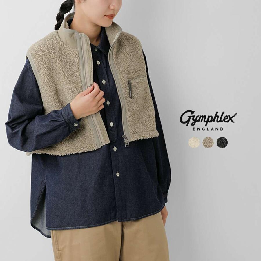 Gymphlex ジムフレックス  コージーライトボア ショート ベスト gy-a0568bol レディース 2025aw新作  クーポン対象 GYMPHLEX（ジムフレックス） セール【30%OFF】ジムフレックス コージー