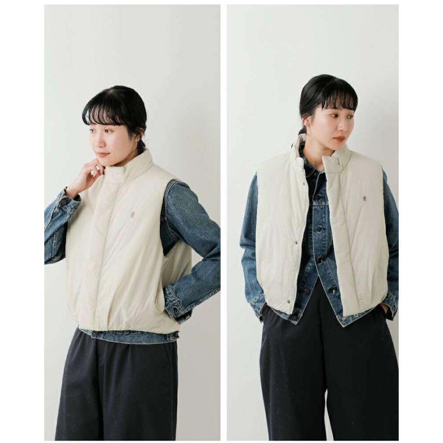 新品 23AW URU レーヨン ワイド ダブルジップ ショート 中綿 ベスト 新品 23AW URU レーヨン ワイド ダブルジップ ショート 中綿 ベスト