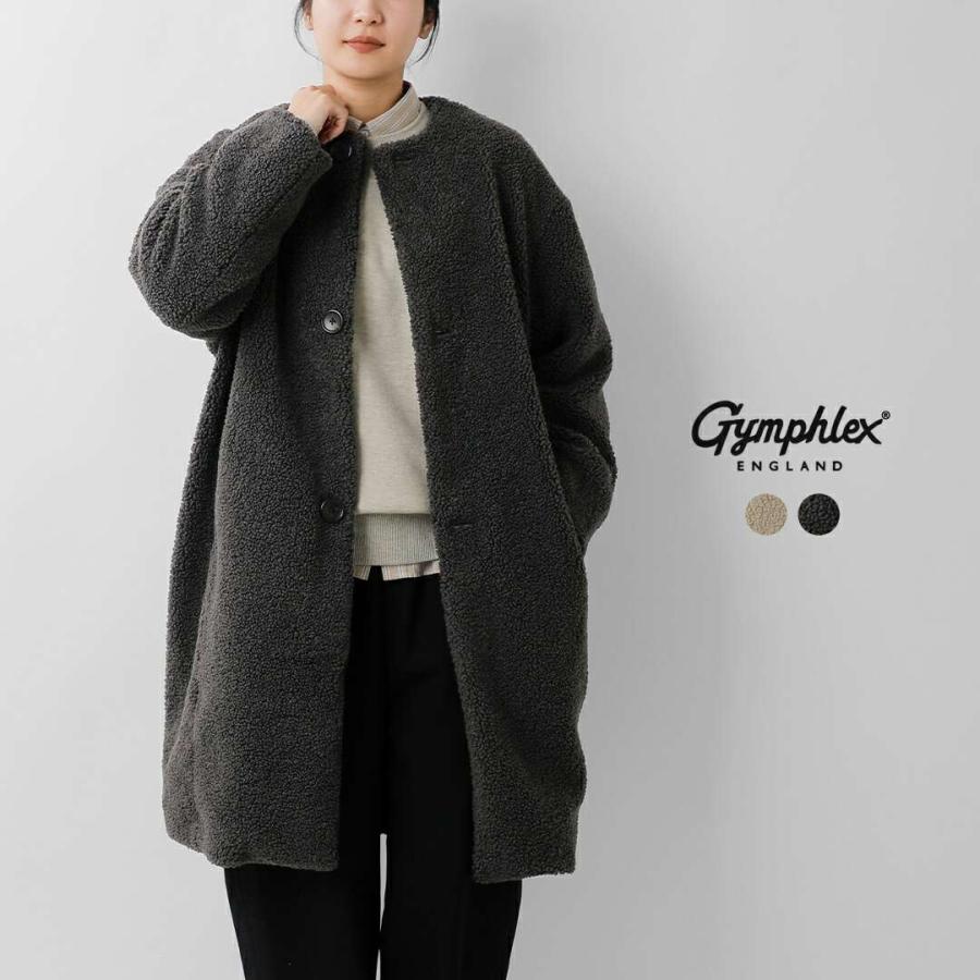 GYMPHLEX（ジムフレックス） コージーライトボア カラーレス コート gy