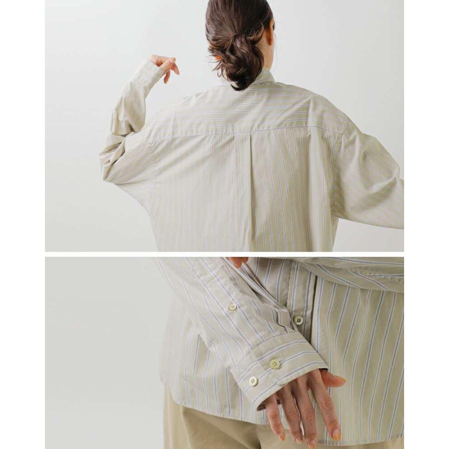 Gympleex ストライプ 長袖シャツ Lサイズ GYMPHLEX ジムフレックス Gymphlex ストライプ ボタンダウン