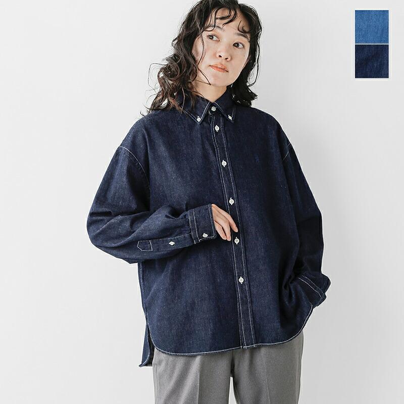 ジムフレックス Gymphlex ライトデニム ショート ボタンダウン 長袖 