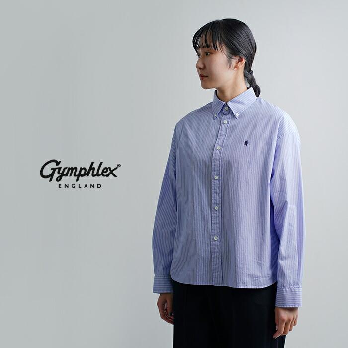 GYMPHLEX（ジムフレックス） コットンストライプ ショート ボタン