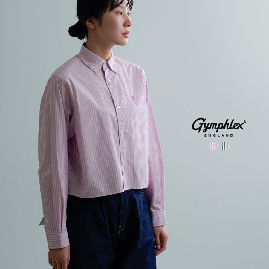 GYMPHLEX（ジムフレックス） コットンストライプ ショート ボタン