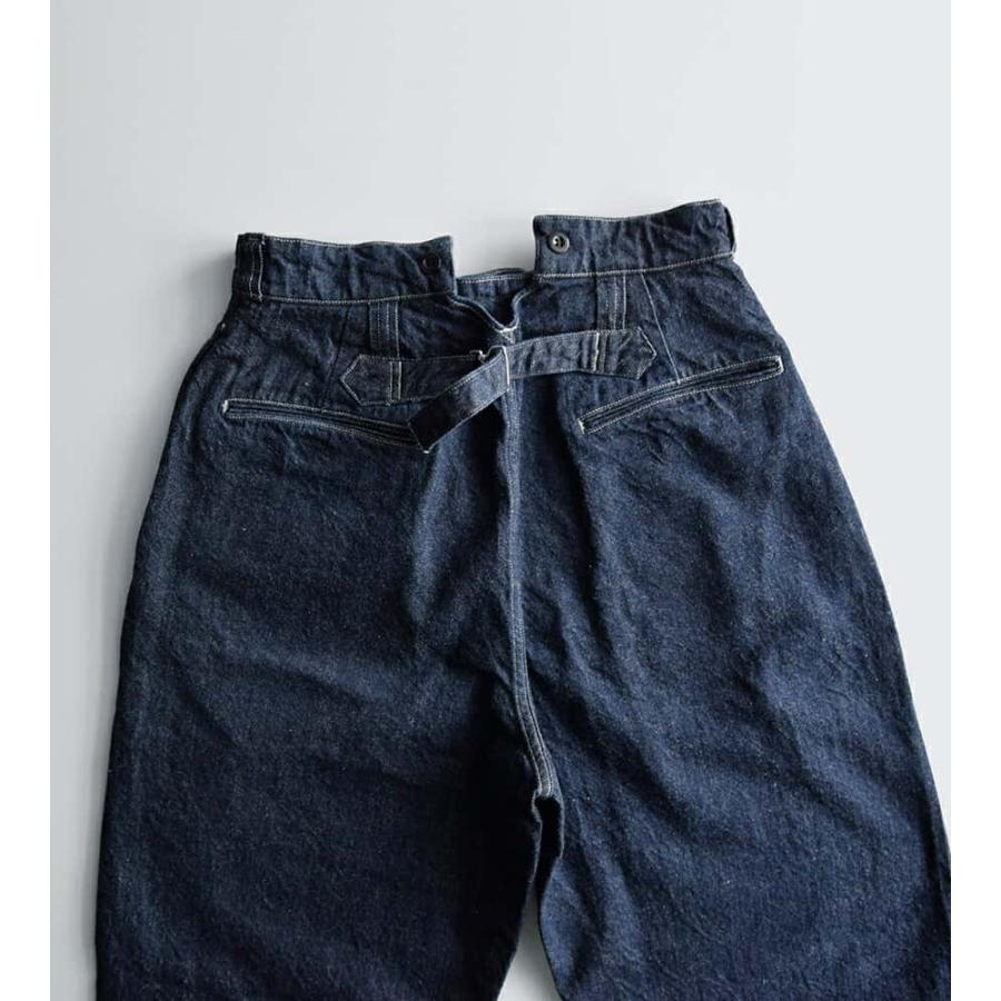 【最終価格】LENO　セルヴィッジ デニム バックル バック/ワイドデニム 最終価格】LENO セルヴィッジ デニム バックル バック/ワイドデニム