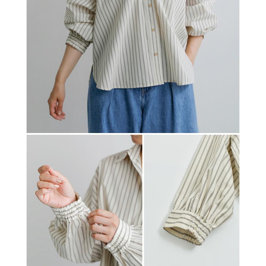 HERENCIA（ヘレンチア）バックリボンストライプブラウス⭐️定価16,280円 HERENCIA（ヘレンチア） バックリボン ストライプ ブラウス h426313